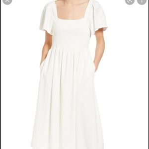 Madewell Lucie Smocked Midi Dress